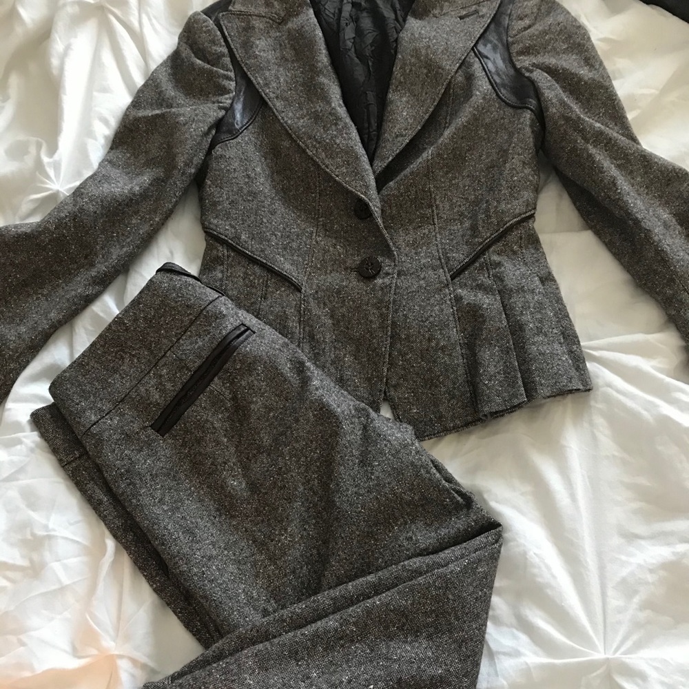Bebe tweed two-piece suit